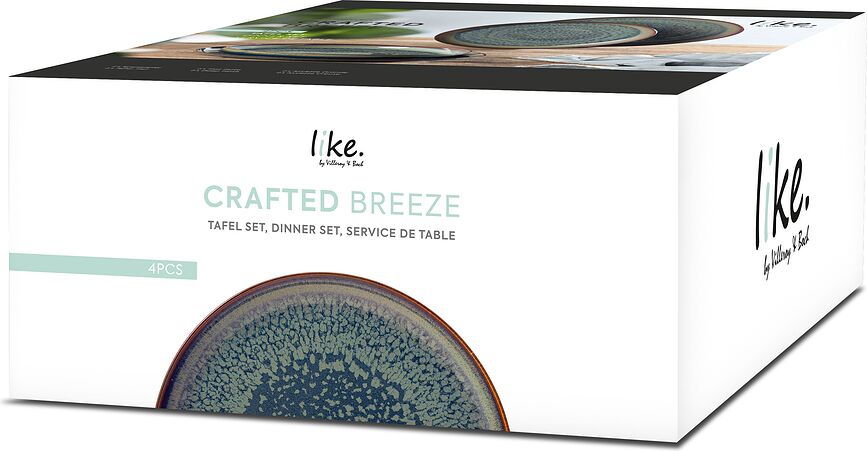 Set de Platos Crafted Breeze, llanos y hondos, Set de 4 piezas