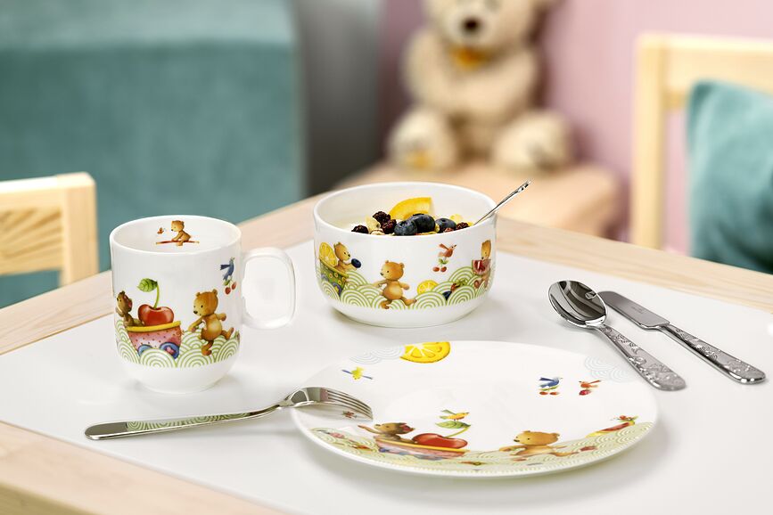 Set de Vajilla y Cubiertos infantil Hungry as a Bear, 7 piezas