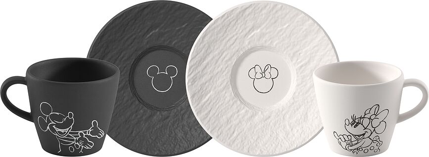 Skodelice za espresso s podstavki Manufacture Rock Mickey Mouse 60 ml, 2 kos