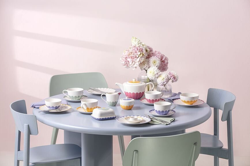 Soucoupe pour tasse à cappuccino Fleur Vert