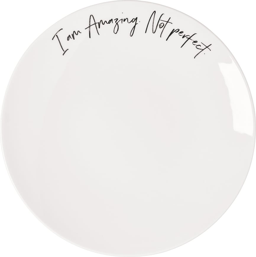 Statement I Am Amazing Not Perfect Breakfast plate 21 cm