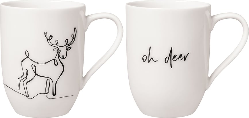 Statement Xmas Reindeer Skodelice, 340 ml, 2 kosa
