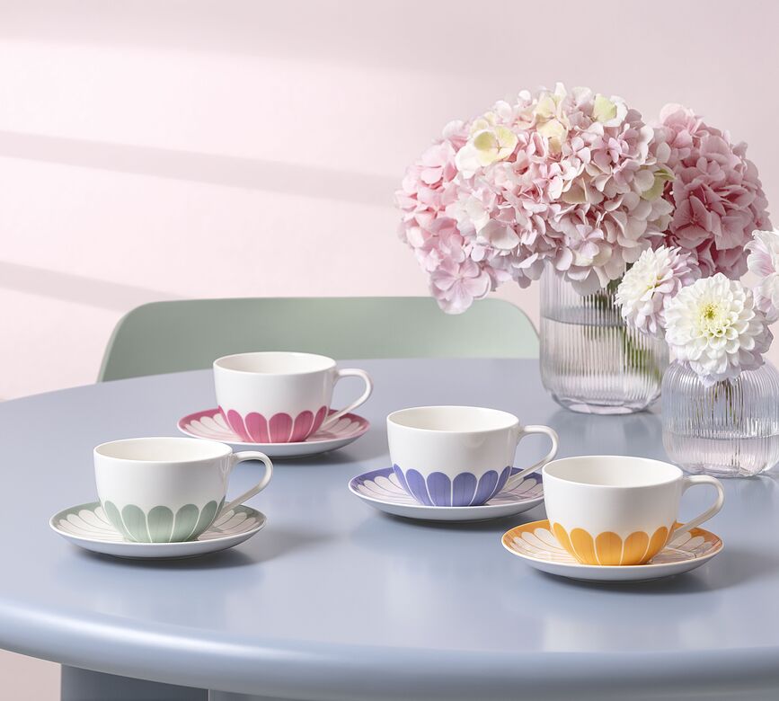 Tasse à cappuccino Fleur Vert 300 ml