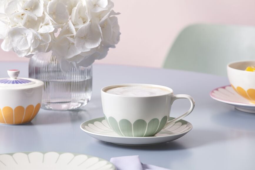 Taza de capuchino Fleur Vert 300 ml