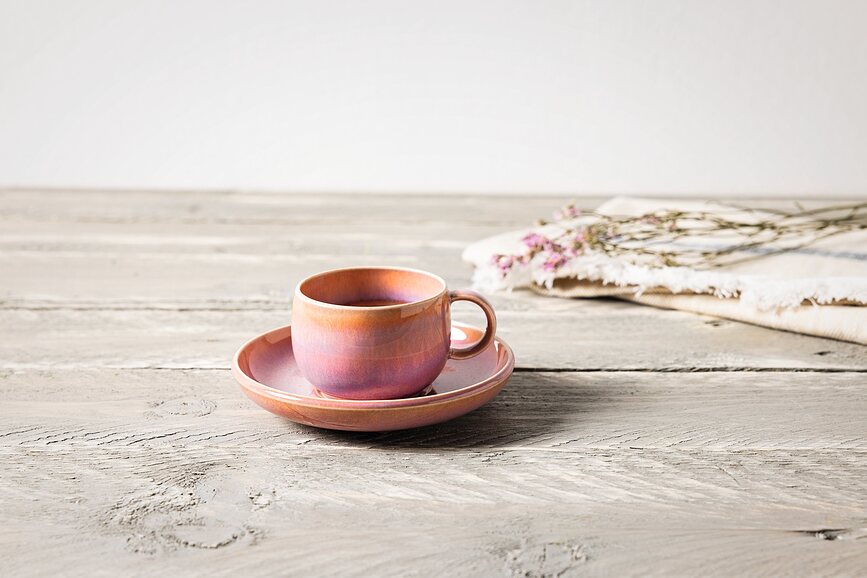 Taza de espresso Perlemor Coral, 100 ml