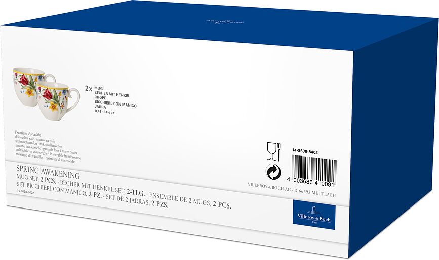 Tazas Spring Awakening, 400 ml, 2 unidades