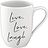 Tazza strutturata Statement Live Love Laugh 340 ml