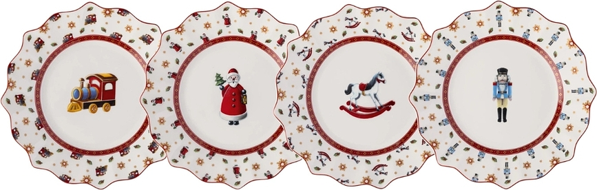 Toy's Delight Anniversary Assiettes, Lot de 4