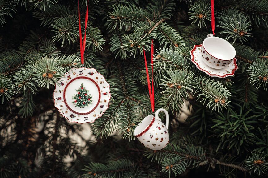 Toy's Delight Tablewareset Décorations de Noël, blanches, Lot de 3