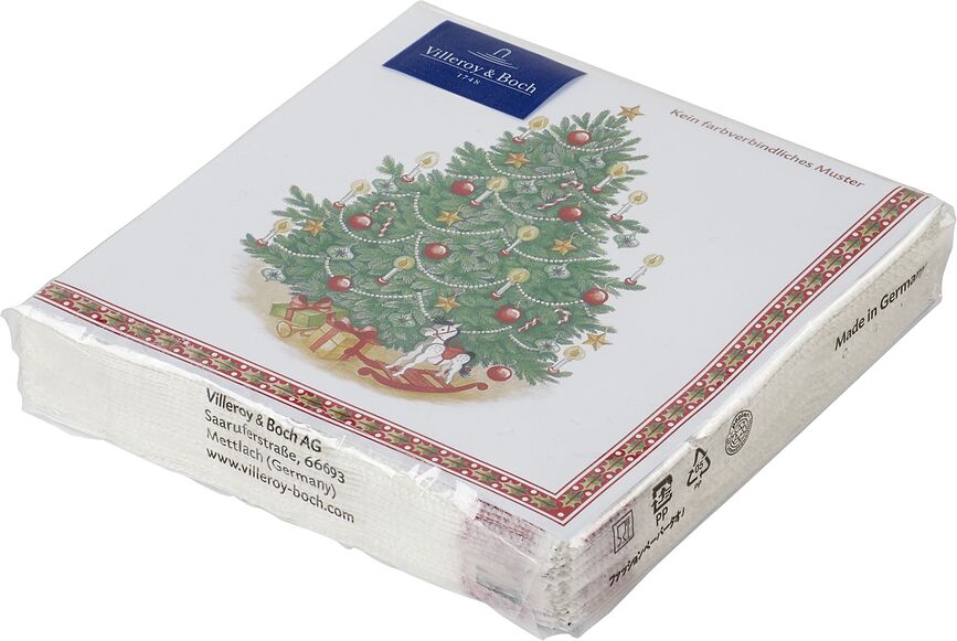 Toy's Delight Serviete papirnate z motivom božičnega drevesa, 25 cm, 20 kosov