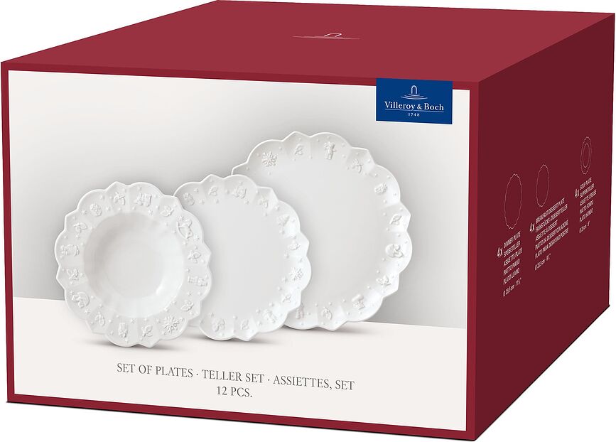 Toy's Delight Royal Classic Assiettes, Set 12 pièces