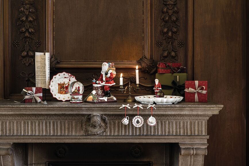 Toy's Delight Tablewareset Χριστουγεννιάτικα Στολίδια, λευκά, 3 τμχ