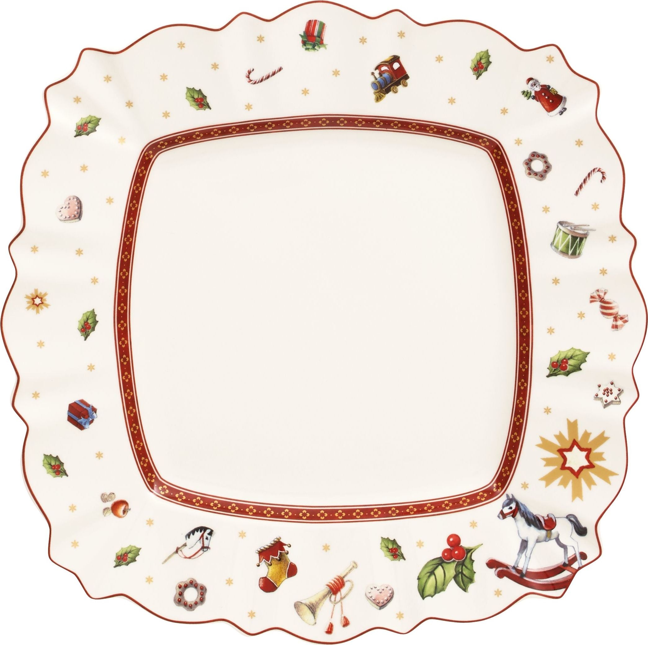 Toy's Delight Teller für Mittagsgerichte 28 cm quadratisch weiß