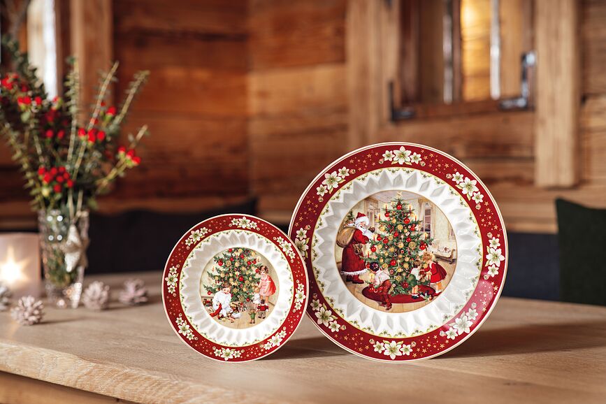 Toy's Fantasy Zdjela motiv "Distributing Presents" 25 cm crvena