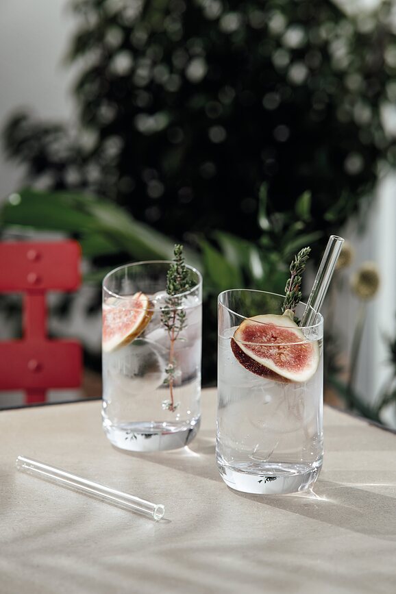 Pajitas de cristal Purismo Bar, 20 cm, 4 unidades