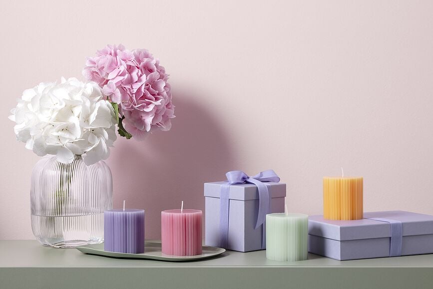 Vela Fleur Verde 7,5 cm