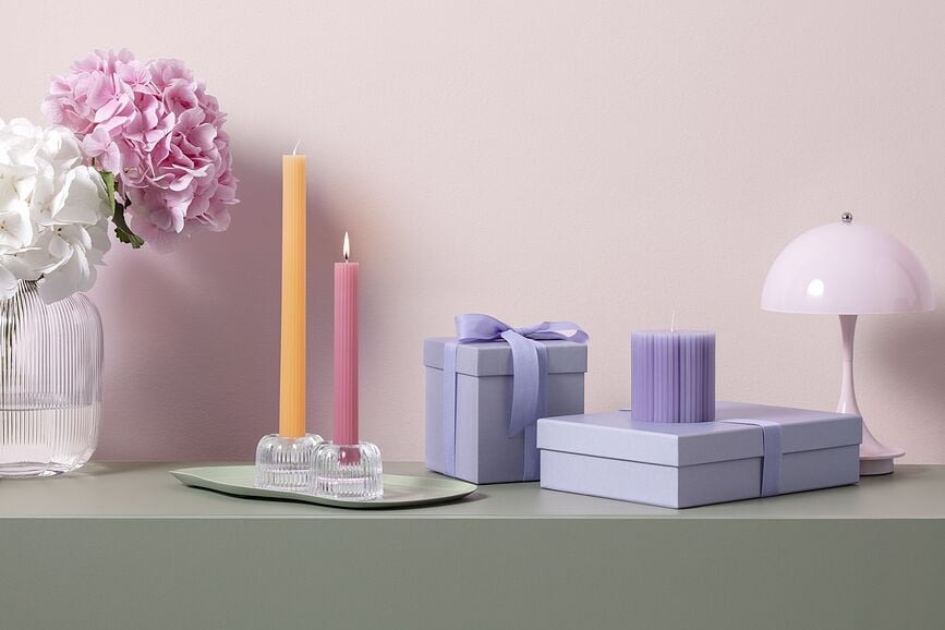 Velas Fleur Cassis & Soleil, 2 unidades