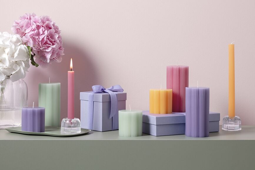 Velas Fleur Cassis & Soleil, 2 unidades