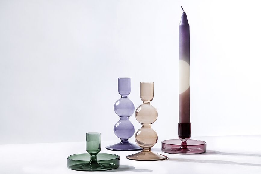 Velas aromáticas Like Home, aroma a lavanda y uva, 2 unidades