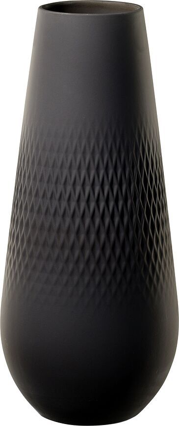 Wazon Carre Manufacture Collier Noir 26 cm