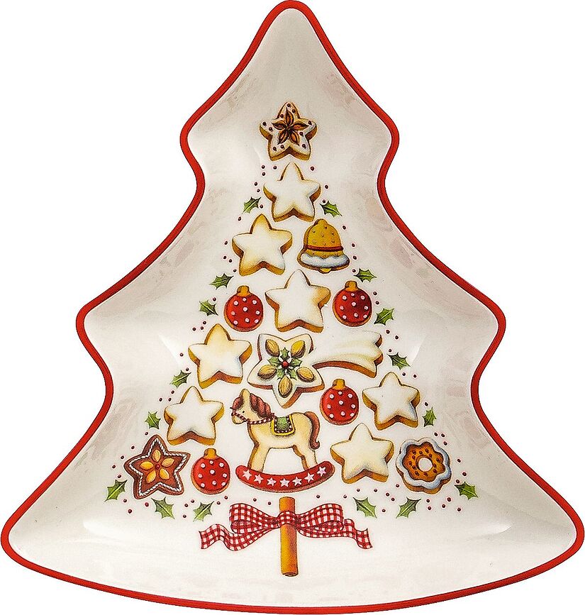 Winter Bakery Delight Bol de service, forme sapin, taille S