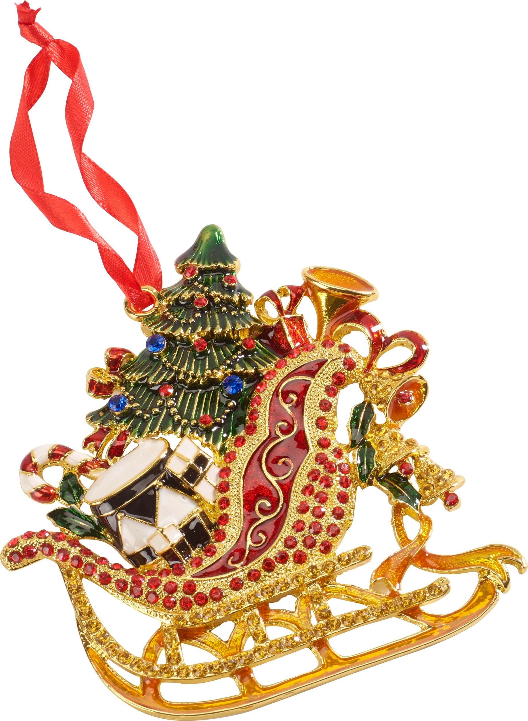 Winter Collage Accessoires Christbaumschmuck Schlitten