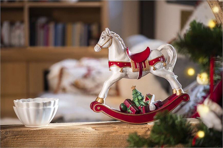 Winter Collage Accessoires Figurica božićna konj za ljuljanje