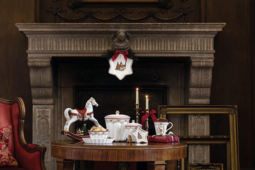 Winter Collage Accessoires Φιγούρα κουνιστό αλογάκι, χριστουγεννιάτικη