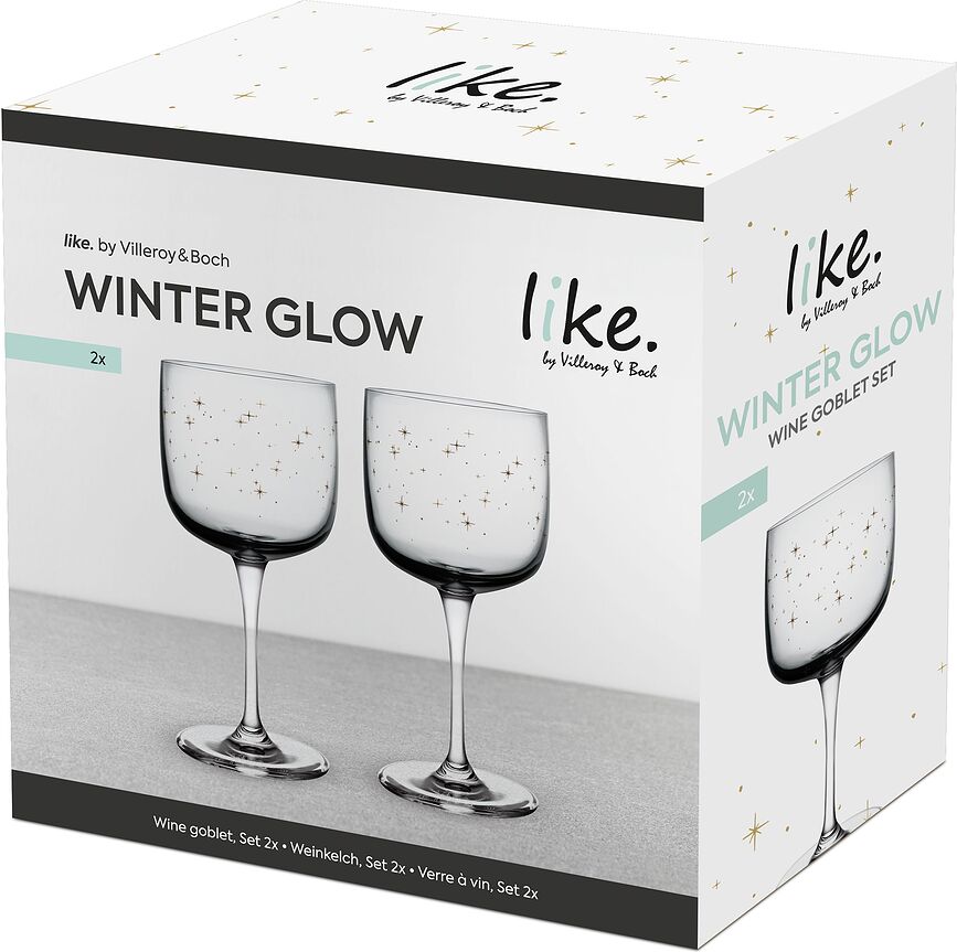 Winter Glow Verres à Vin 350 ml, Lot de 2