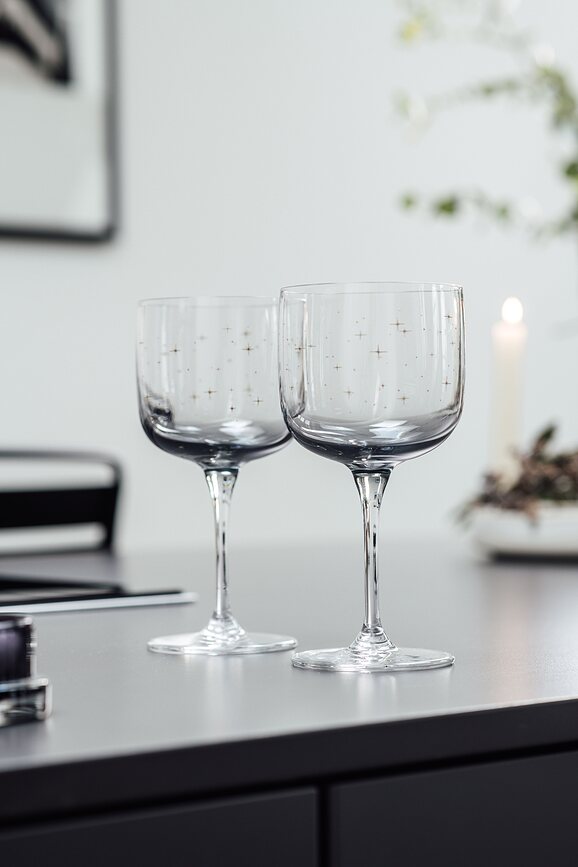 Winter Glow Verres à Vin 350 ml, Lot de 2