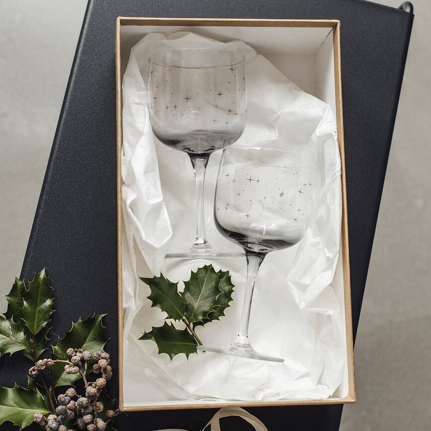 Winter Glow Verres à Vin 350 ml, Lot de 2