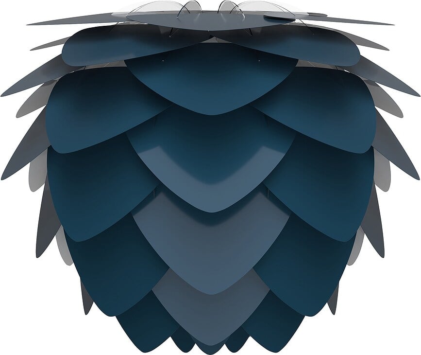 Lámpara Aluvia, mediana, azul petróleo