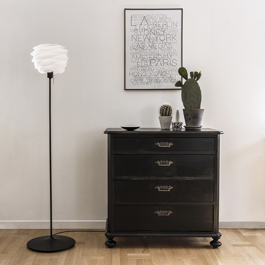 Santé Pied de Lampe, acier brossé