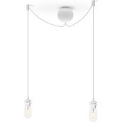Cannoball Cluster 2 Cords for ceiling lamps white