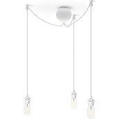 Cannoball Cluster 3 Cords for ceiling lamps white