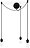 Cannoball Cluster Kit de Suspension 3 points, noir
