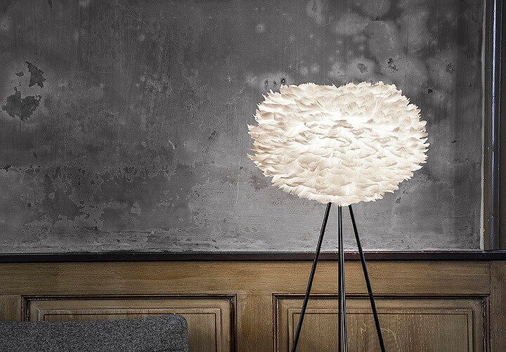 Pie de Lámpara Trípode, negro mate