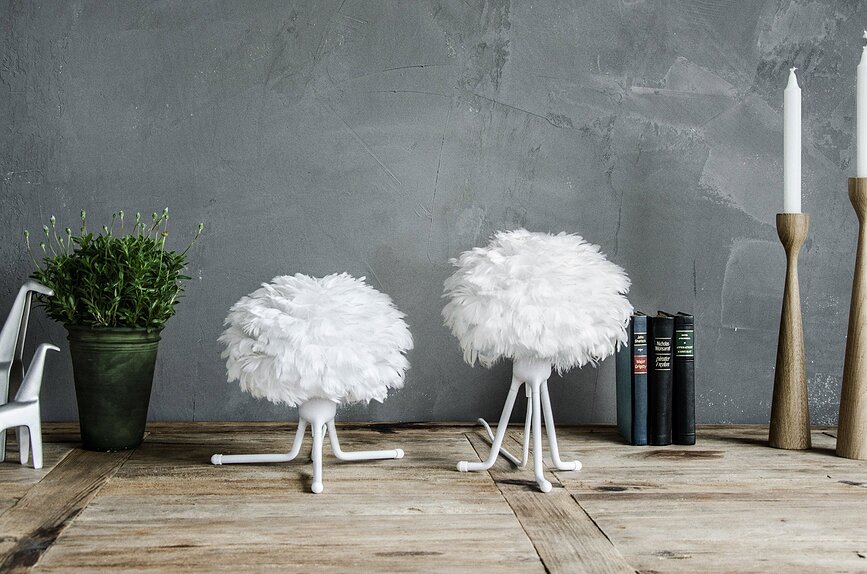 Tripod Base Podstavek za nočne in namizne svetilke, brušeno jeklo