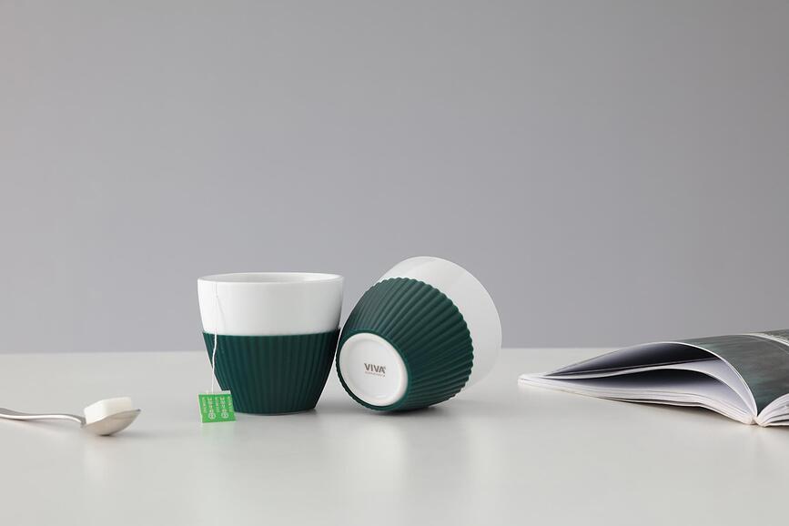 Anytime Tasses à thé, vertes, Lot de 2