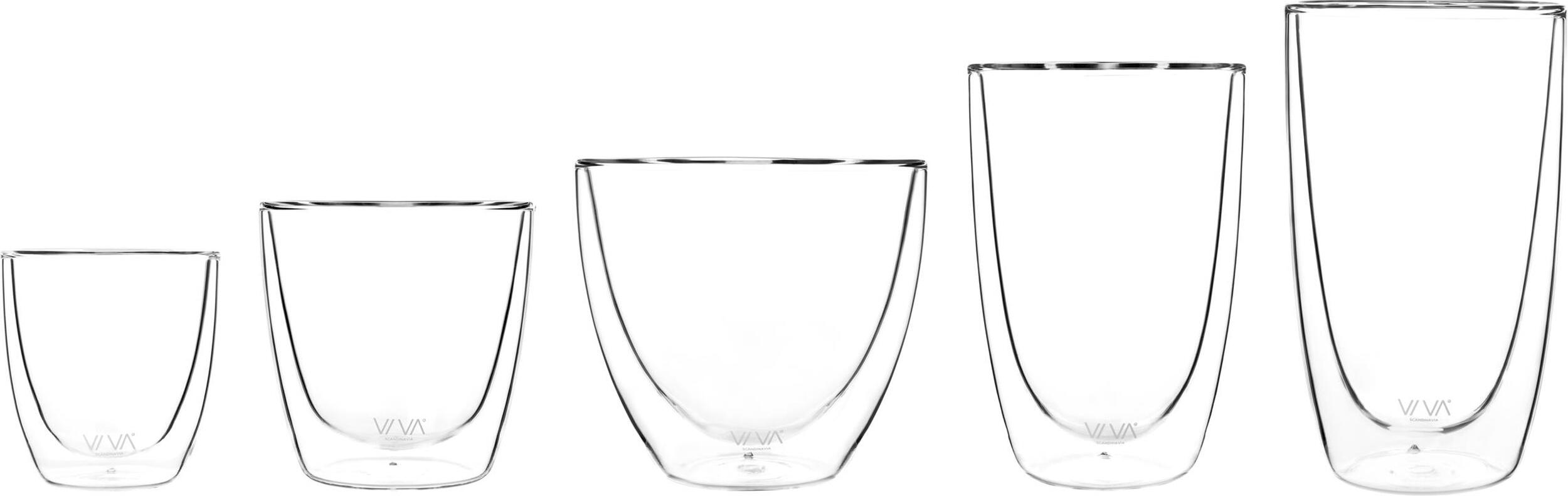 Classic Double Wall Glass Cup - Set Of 2, 300ml - VIVA