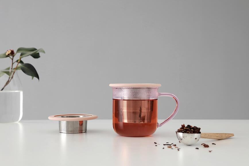 Infusion Infuseur à Thé pliable, rose clair