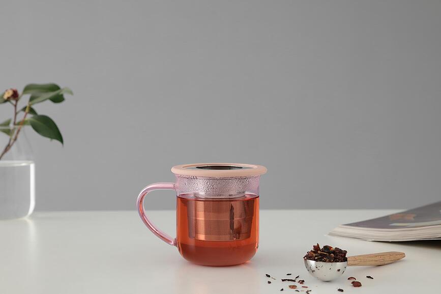 Infusion Infuseur à Thé pliable, rose clair