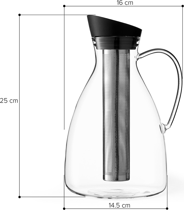 Infusion Κανάτα για Παγωμένο Τσάι, με φίλτρο, 2 L, μαύρη