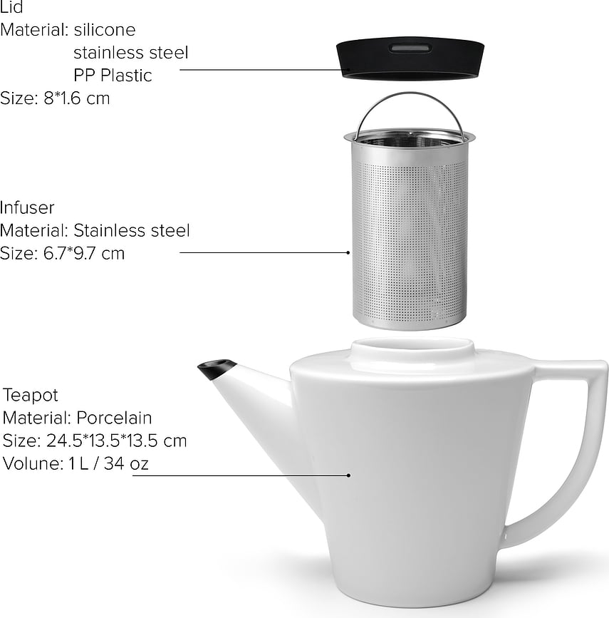 Infusion Set Za Čaj crni Set od 3 dijela