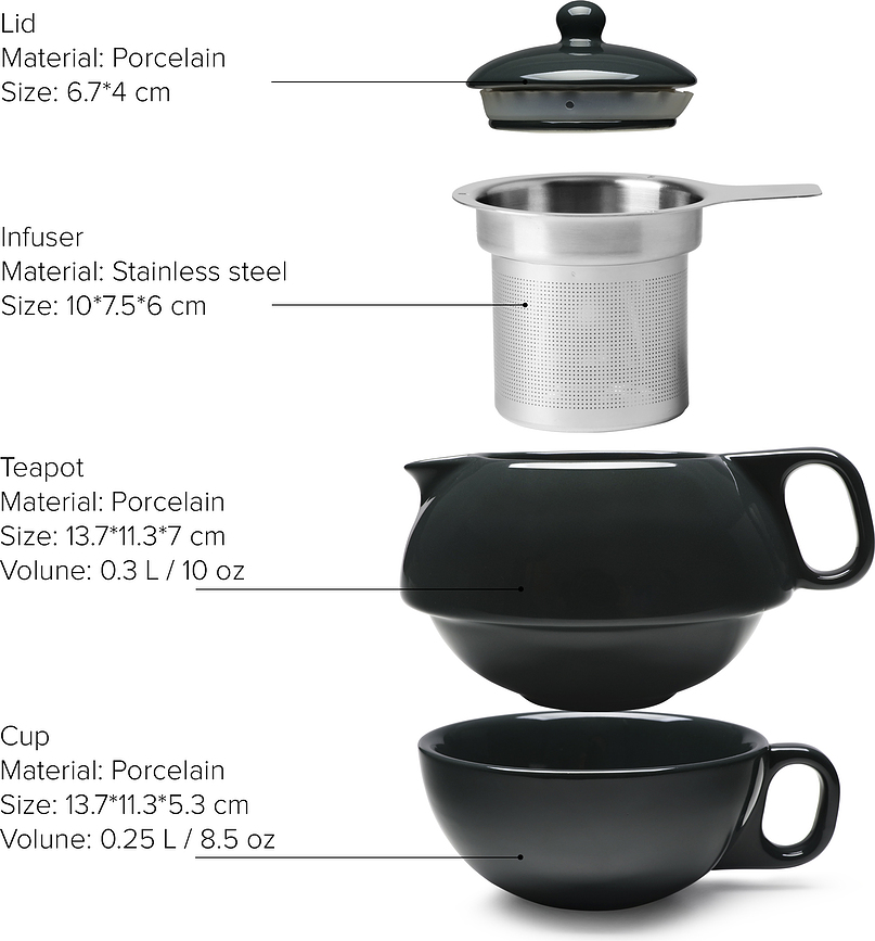 Jaimi Τσαγιέρα, δύο μερών, μπεζ