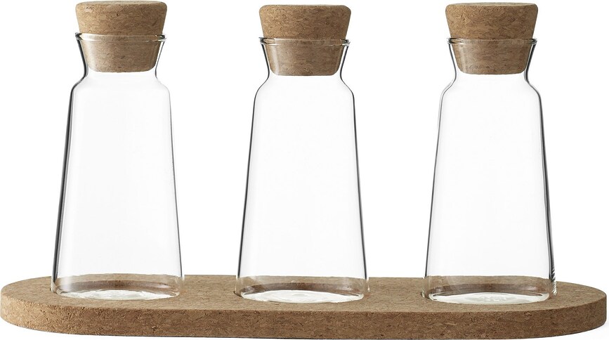 Juego de Botes para Té Cortica, con base, 3 unidades