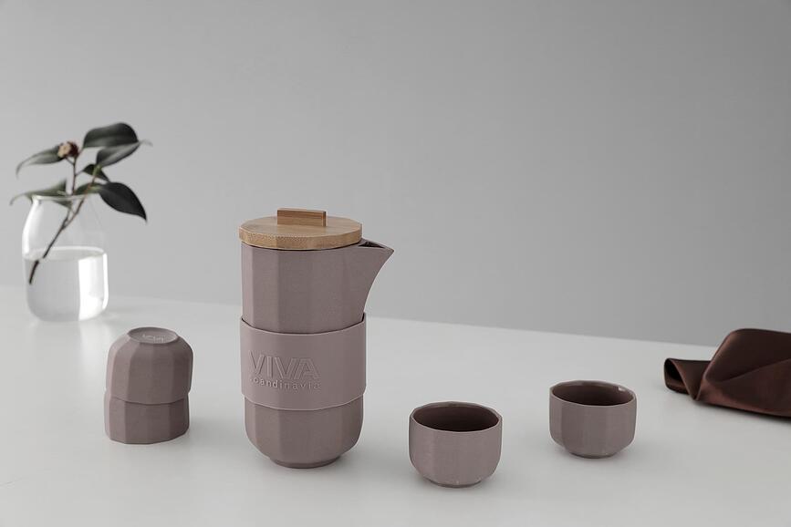 Juego de Té Alexander de 4 piezas, gris