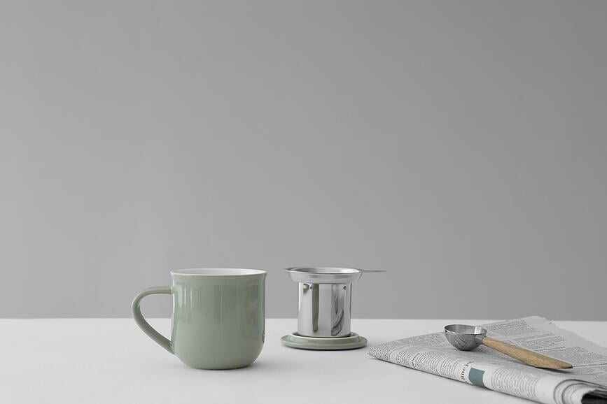 Minima Balance Lonček s cedilom za čaj, 350 ml, pastelno zelen