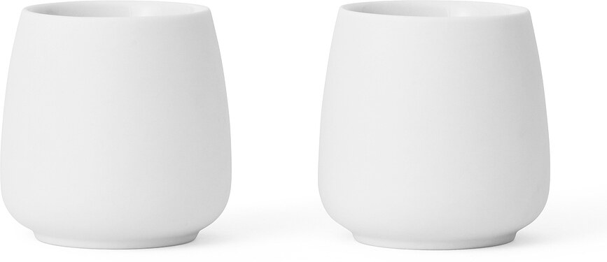 Nicola Tasses à thé, blanches, Lot de 2