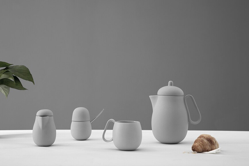 Nina Čajni set, pudrasto zelen, 3-delni